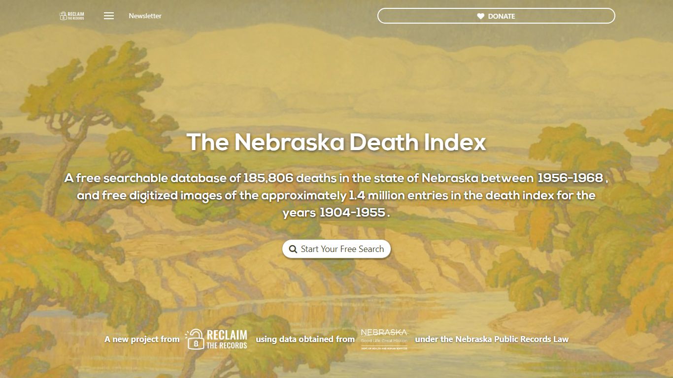 The Nebraska Death Index - free searchable database, presented by ...